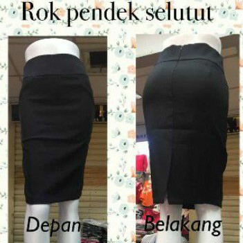 ROK SPAN KERJA SELUTUT ROK HITAM ROK KANTOR OFFICE ROK KERJA ROK FORMAL ROK PENSIL ROK SPAN PENDEK