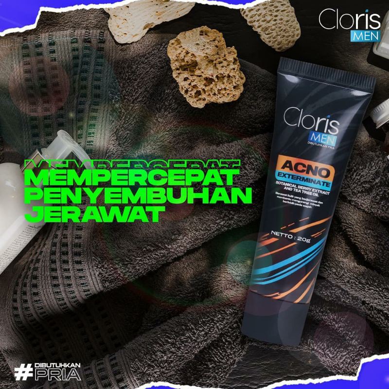 Clorismen Acno Exterminate Gel Krim Jerawat Cloris Men Official Original C8