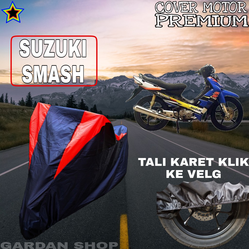 Sarung Motor SUZUKI SMASH Hitam MERAH Body Cover Penutup Pelindung Motor Suzuki Smash PREMIUM