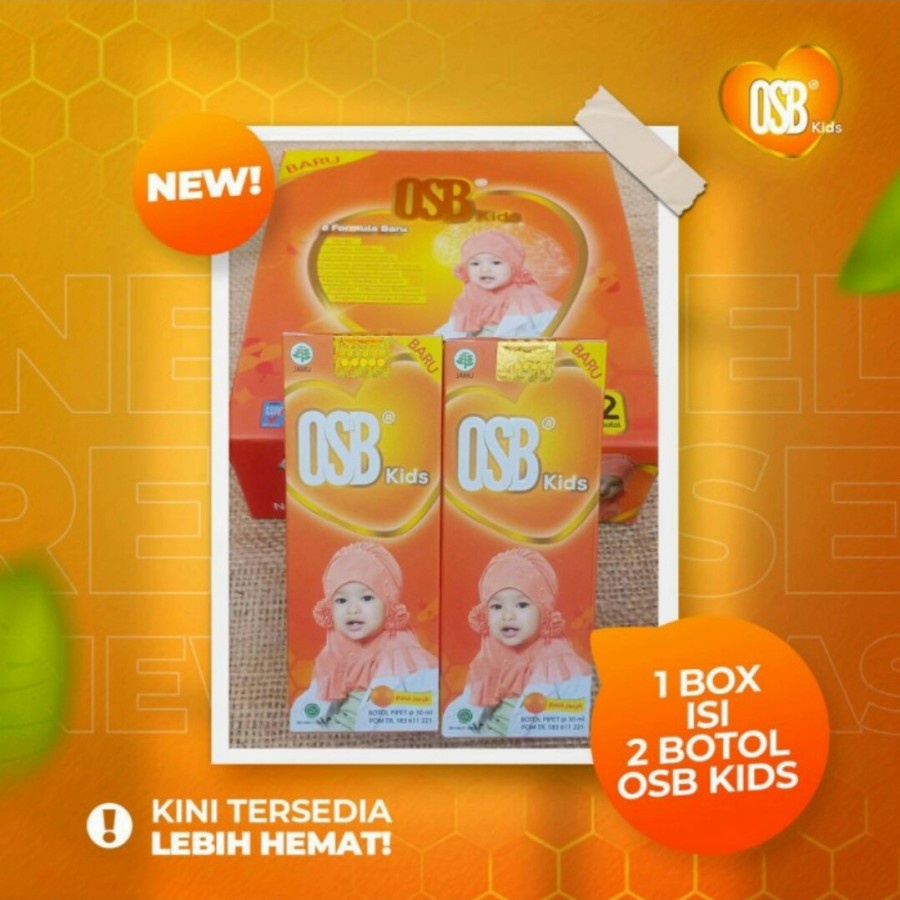 OSB Kids 1 Box 2 Botol Vitamin Otak Anak Omar Smart Brain Sirup Original