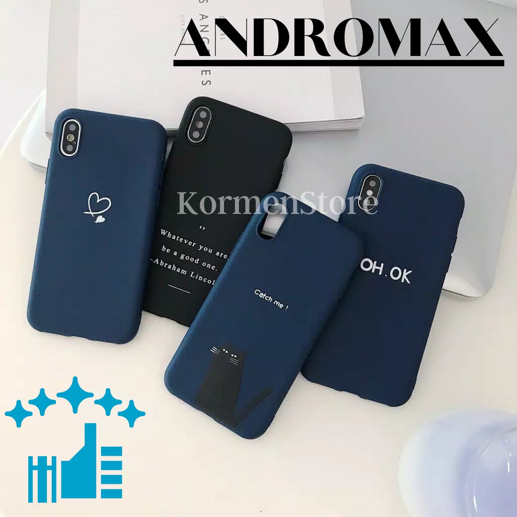 Softcase Original ANDROMAX A ANDROMAX B ANDROMAX L Casing Hp Biru Cat Original Pastel Warna Hitam