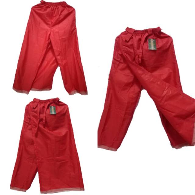 Grosir Murah Sarung Celana Sarcel Cesar Celana Sarung Sembahyang Sholat Anak Polos Merah