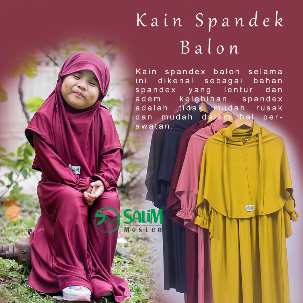 Salim moslem -&quot;READY WARNA PUTIH UNTUK MANASIK&quot;  Gamis anak perempuan / Baju muslim anak perempuan usia 1-10 tahun