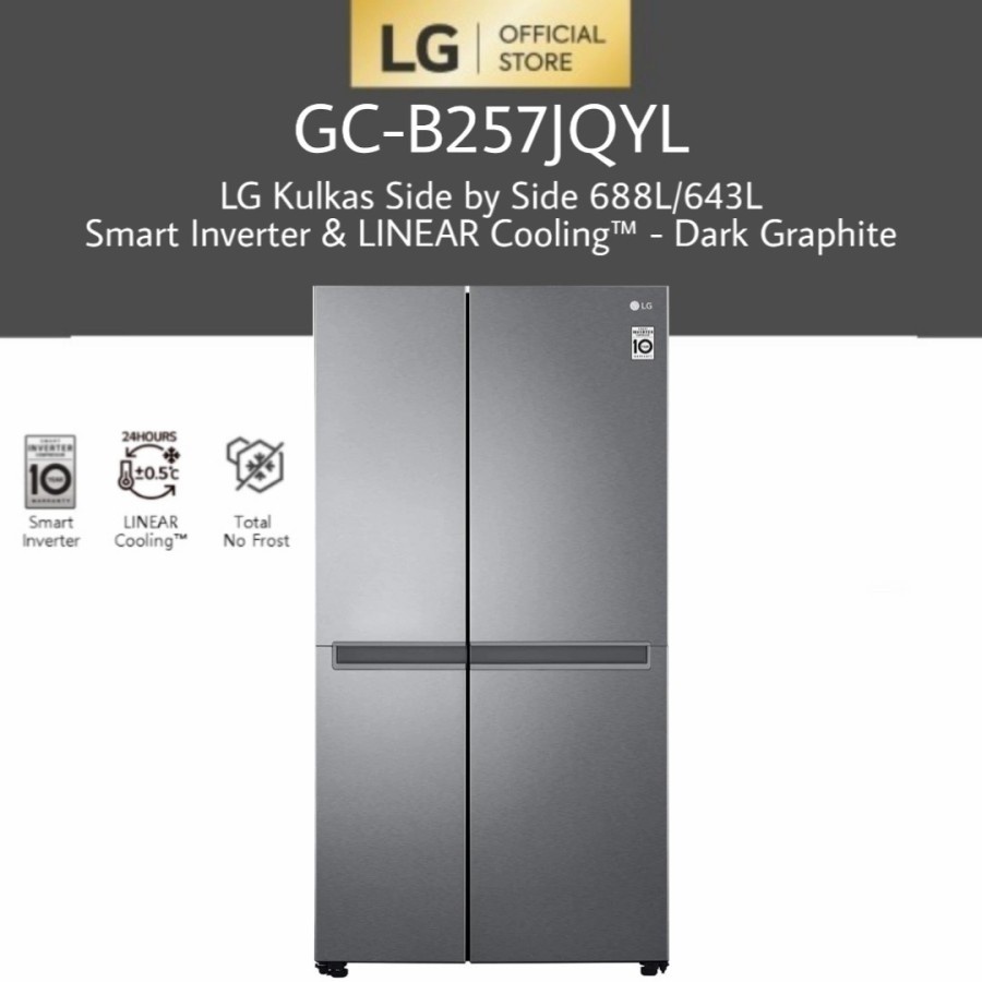 LG GC-B257JQYL / GCB257JQYL Kulkas Side by Side 688L Smart Inverter