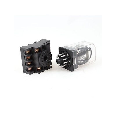 2Pcs JTX-3C DC24V Coil 11P 3PDT General Purpose Power Relay + Socket