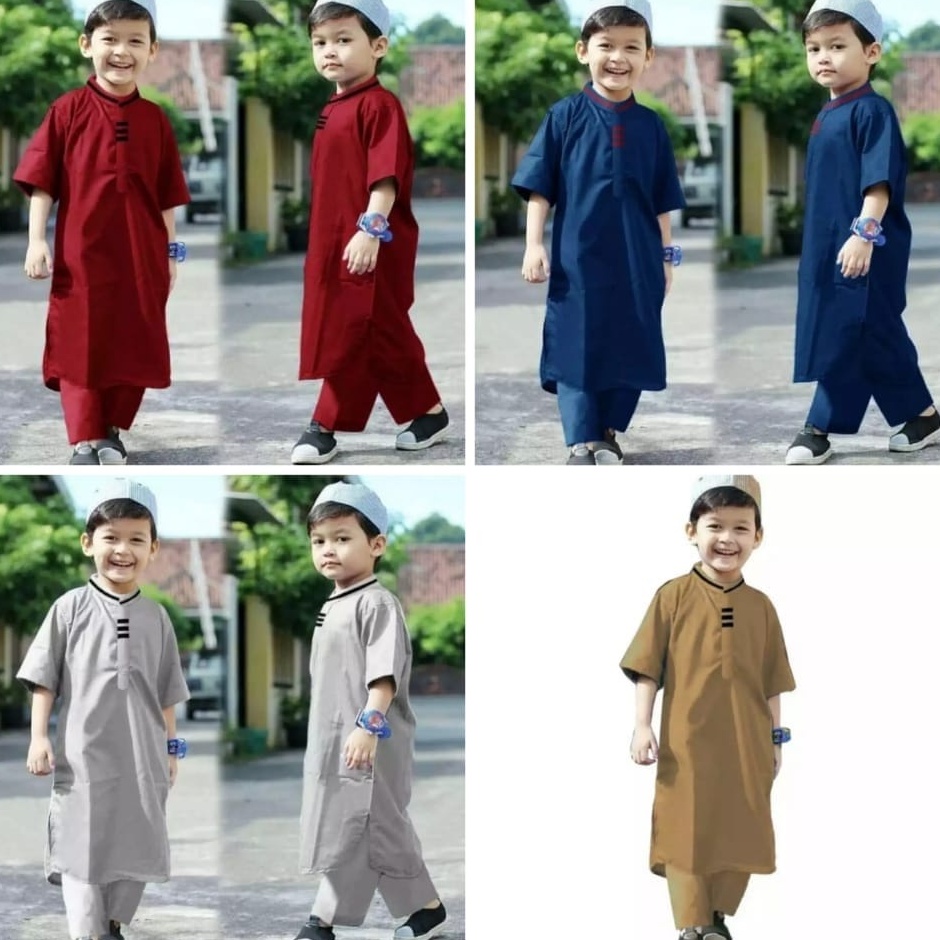 Baju Koko Anak Pakistan / Kurta Anak Pakistan 1-10 Tahun / Baju Muslim Anak