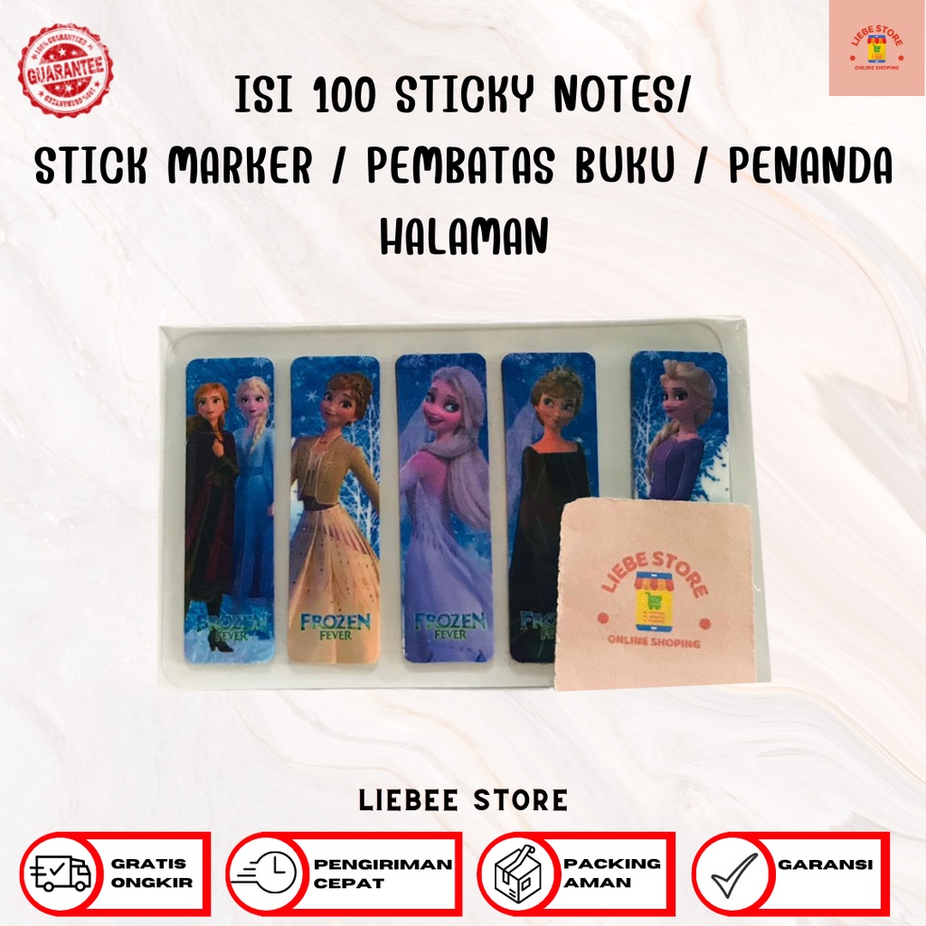 

ISI 100 STICKY NOTES / STICK MARKER / PEMBATAS BUKU / PENANDA HALAMAN