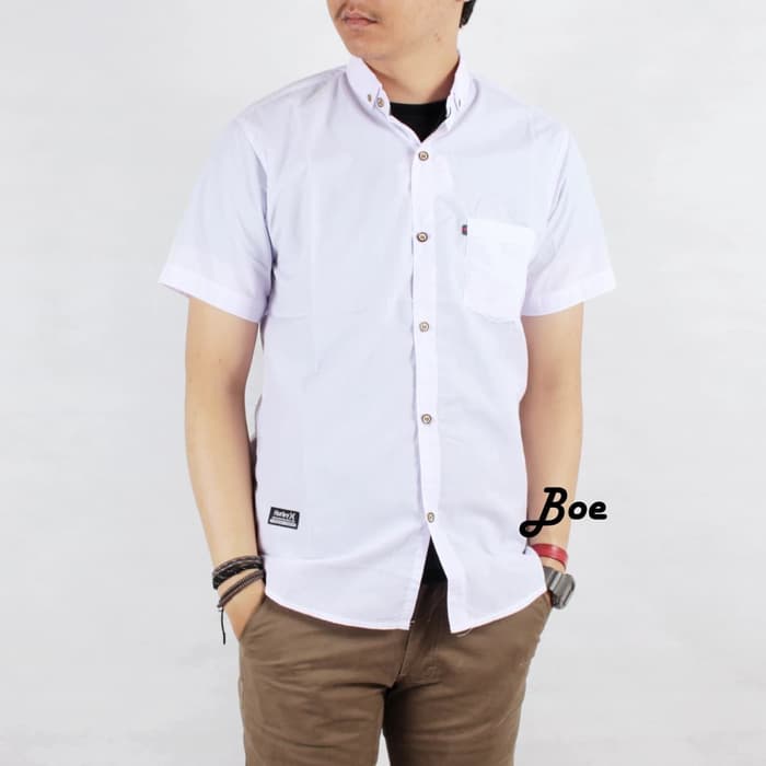 Kemeja Polos Casual Slimfit Pria Lengan pendek Panjang BINTANG EMPEROR