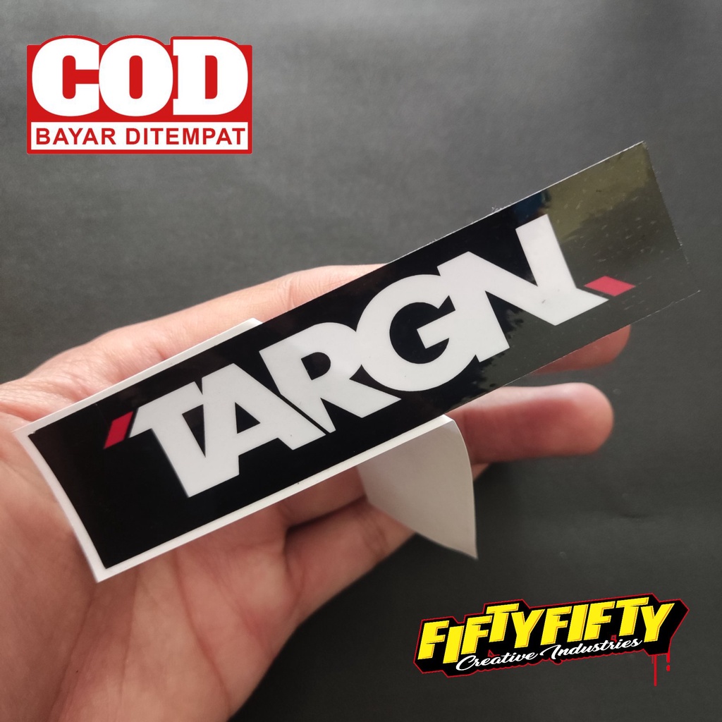 Stiker Print Cut TARGN TEAM AROGAN Model 03 Stiker Printing Laminasi Glossy Tahan Air Stiker Motor Mobil Helm Sudah Membentuk Pola Desain