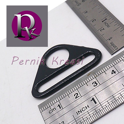 Ring segitiga hitam 28x38mm TA.H320HCO Ring D segitiga Ring tas Ring logam hitam Bahan aksesoris tas