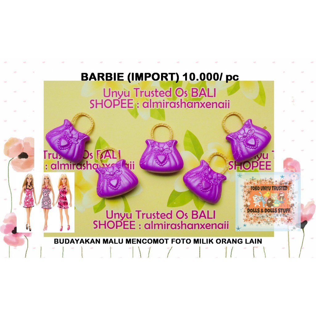 (T.A.S) Boneka Barbie/ Barbie / Barbie Doll / Blythe / Licca / Skipper(ORIGINAL - IMPORT) - UNGU L11