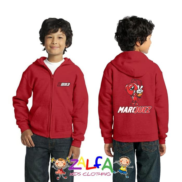Jaket Hoodie Zipper Anak Marc Marquez Ant Icon by Zalfa Kids