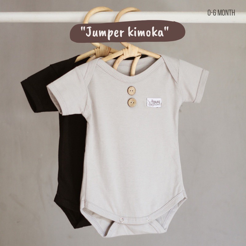 Buai - JUMPER KIMOKA 2 pcs BAJU BAYI /ROMPER / JUMSUIT bisa pilih warna