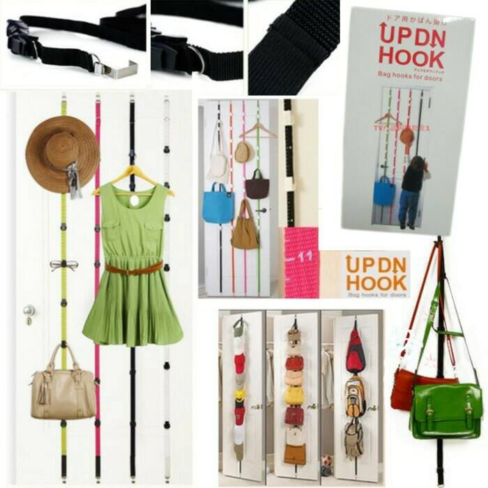 UP DN HOOK hanger gantungan baju tas topi pintu rack organizer fashion