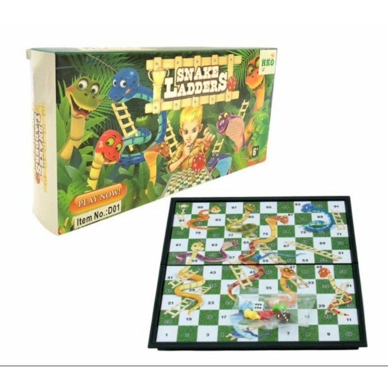 Mainan Ular Tangga Snake Ladders Magnetic Board Game