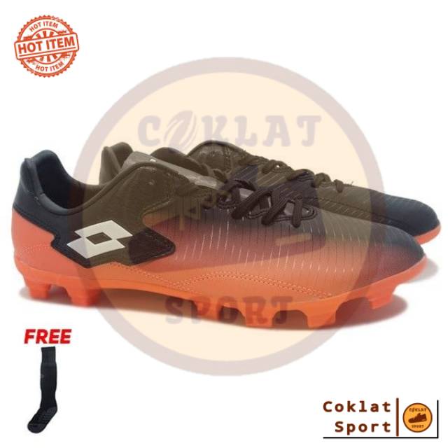 Sepatu Bola -  Lotto Severe FG - Black/Bright Peace/White (Best seller)