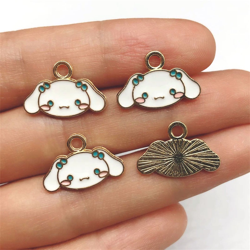 4pcs Liontin Enamel Bentuk Hewan Kuda Monyet Beruang Bahan Alloy Charms