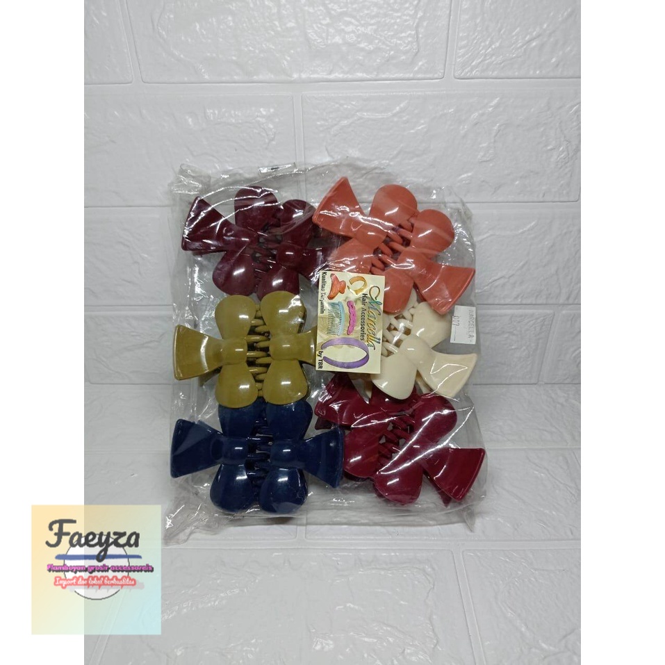 12 pcs jepit rambut jumbo 8cm model pita