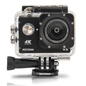 Onix XCOM X3 Action Camera 4K Ultra HD 16MP WIFI HITAM Carton Box Gratis Battery 900 Mah