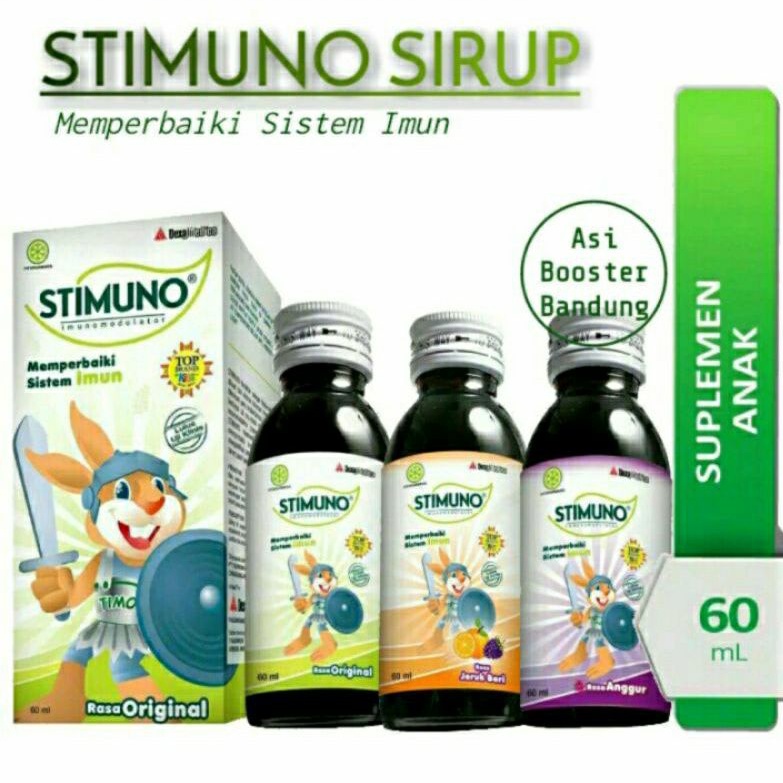 (EXP Juli 2024) BUY 1 GET 1 Stimuno Syrup Multivitamin 100ml / 60ml Untuk Daya Tahan Tubuh Bayi Anak Rasa Original, Anggur, Jerukberi