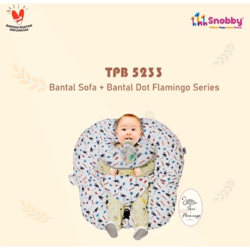 Snobby Sofa Bayi Multifungsi (ada gasper ) + Bantal Dot Artsy Series - TPB 5821