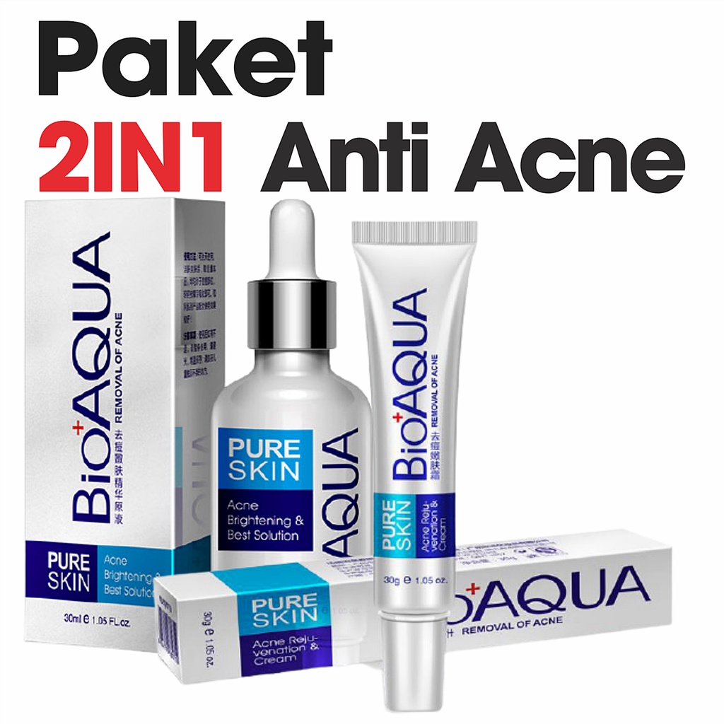 PAKET ANTI JERAWAT ANTI ACNE 2IN1 BIOAQUA ORIGINAL