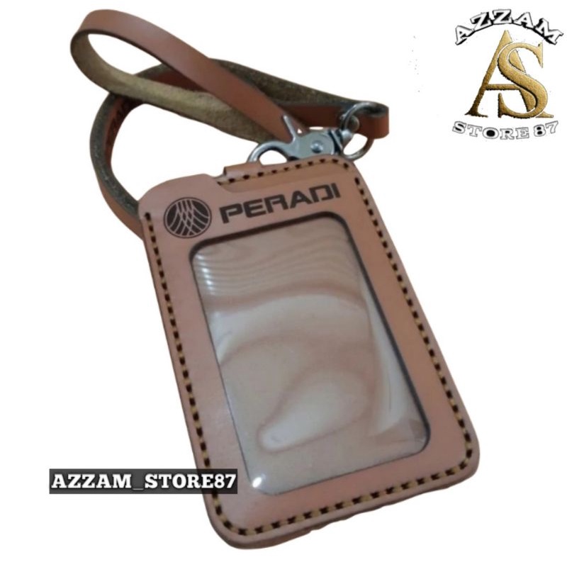 

Holder ID Card Kulit Asli - Tali Lanyard Nametag Logo PERADI