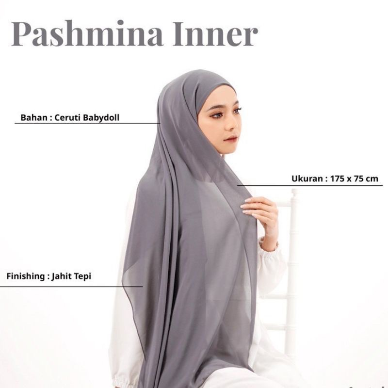 Pashmina Inner 2 in 1 Ceruty Baby Doll Kekinian