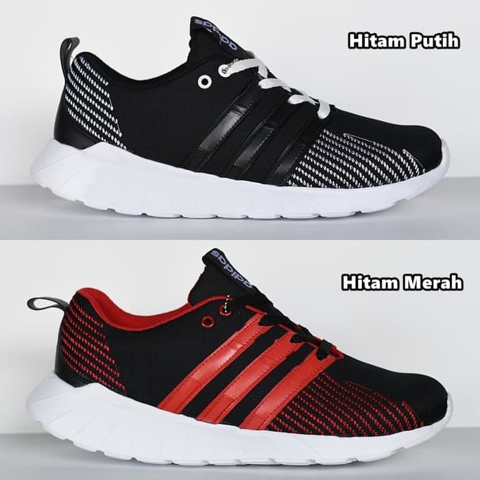 Sepatu Sport Adidas Questar Flow Sneaker Running Casual Pria Hitam - ,