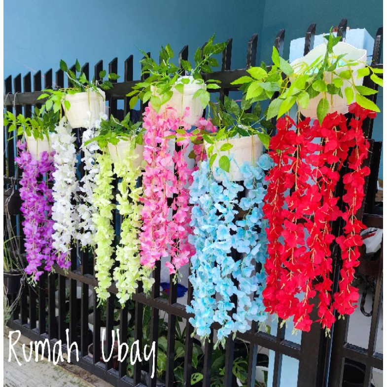 [COD]✓ Bunga WISTERIA JUMBO POT DINDING