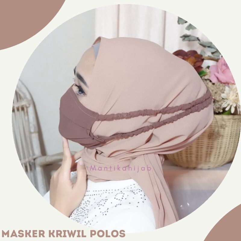 GROSIR 6000 MASKER KRIWIL POLOS DUA LAPIS MASKER HIJAB MASKER KESEHATAN MASKER MEDIS MASKER BAHAN