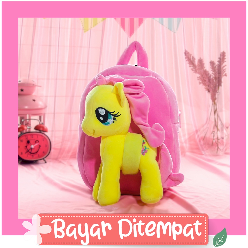 tri-13 Back Pack Double Decker_Tas Sekolah Anak Perempuan_Lol_Unicorn