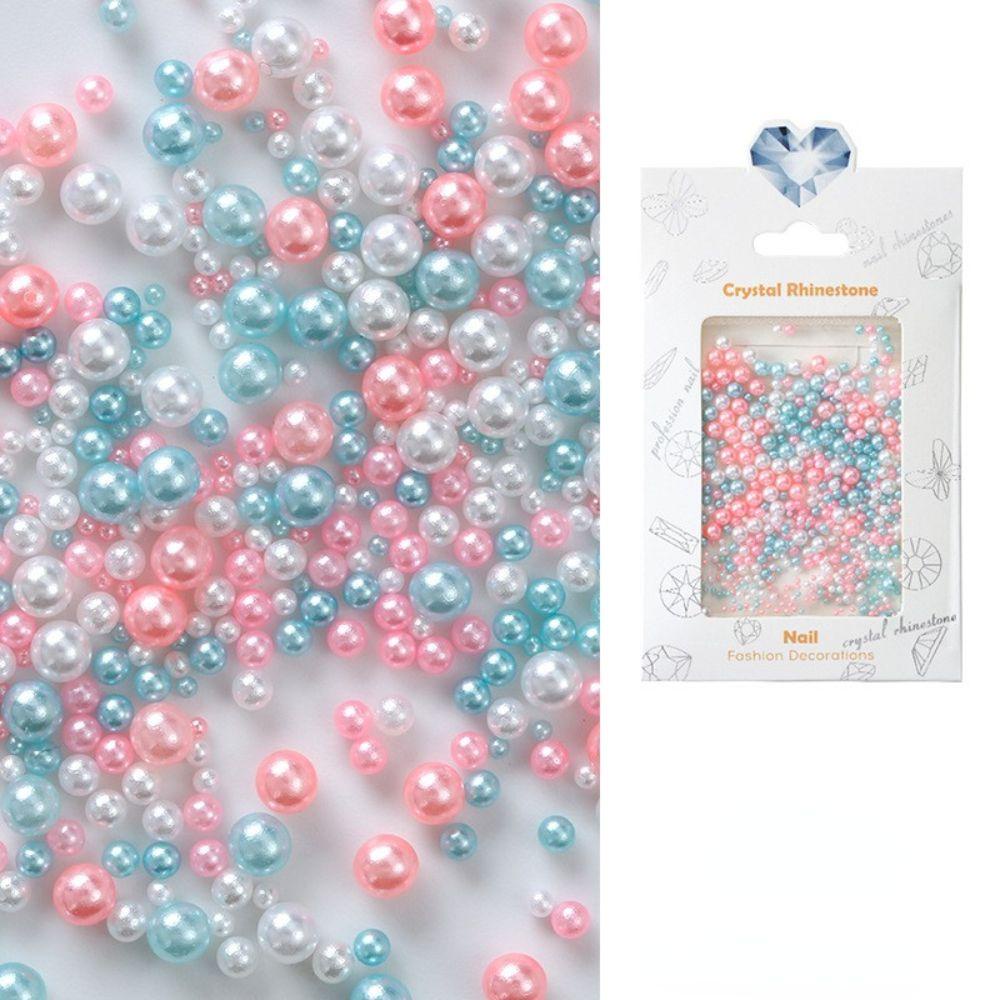 Mxbeauty Manik-Manik Mutiara 3D Ukuran 1.5-4mm Gaya Jepang Untuk Nail Art