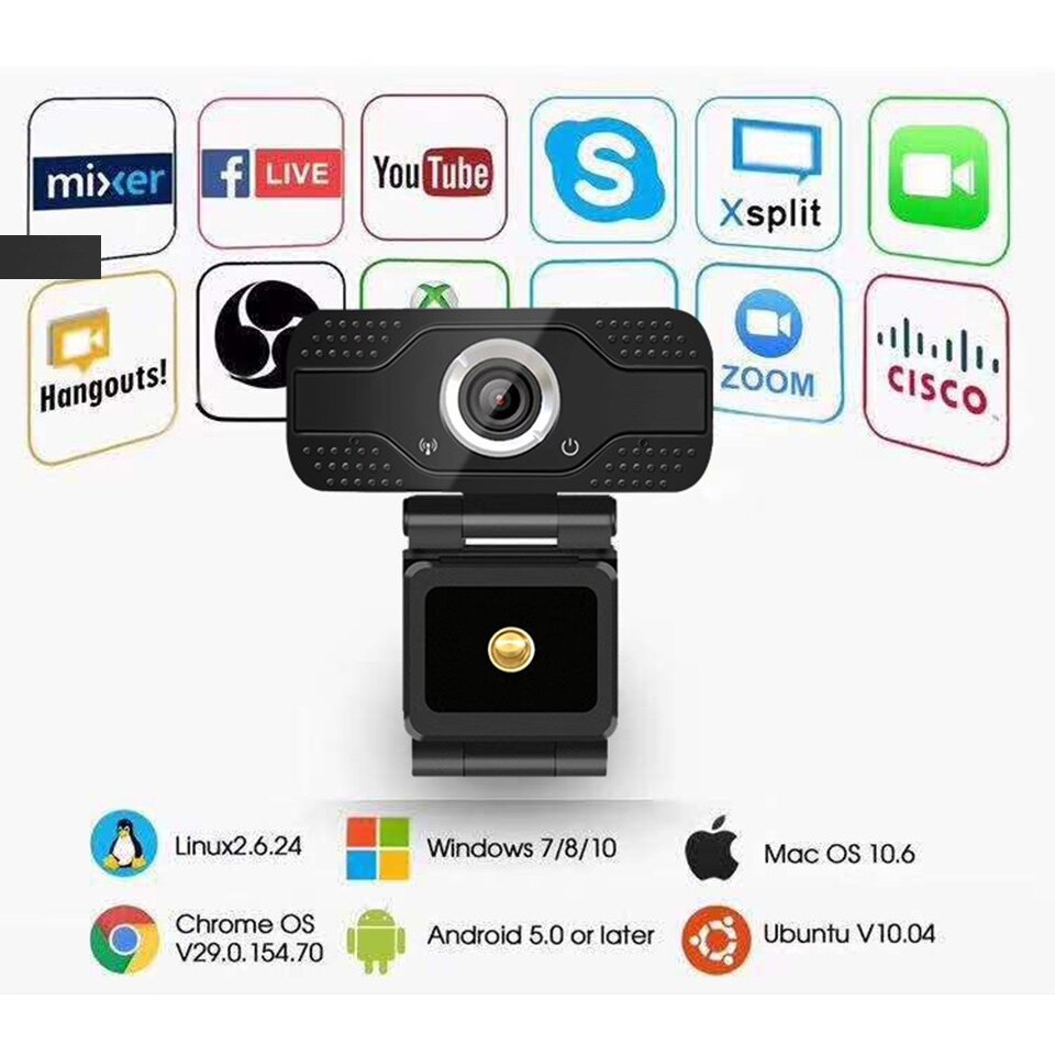 USB WEBCAM WEB PC CAMERA ZOOM MEETING GOOGLE MEET HD 1080P W 920 + MIC