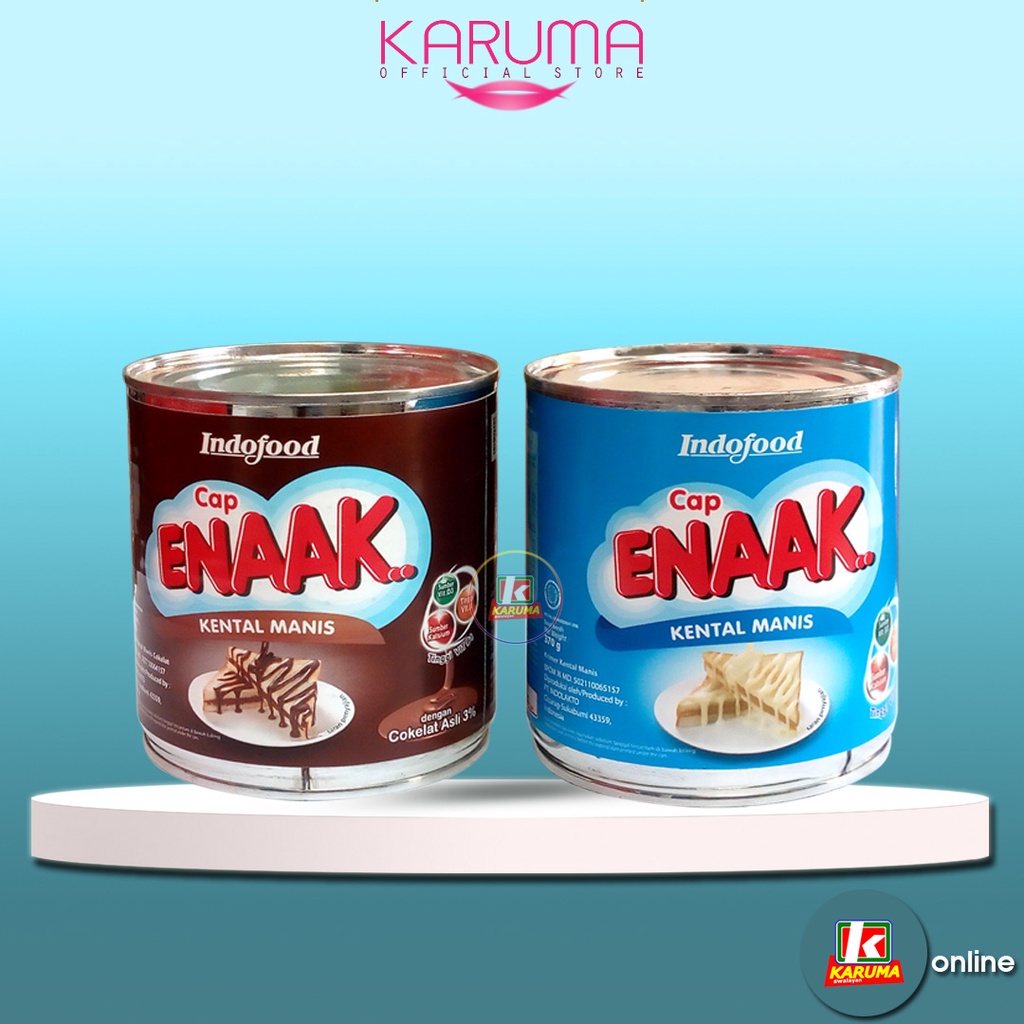 

Susu Cap Enaak | Cap Enaak Susu Kental Manis Putih dan Coklat 375Gr | Susu Cap Enak Kaleng