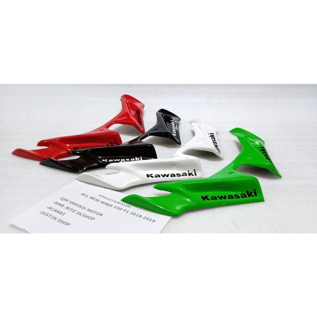VGRIL NINJA 250 f1 new abs plastik-WINGLET ALL NEW NINJA 250 2018-2022 fiber glass VGRIL WINGLET ALL NEW KAWASAKI NINJA 250 f1