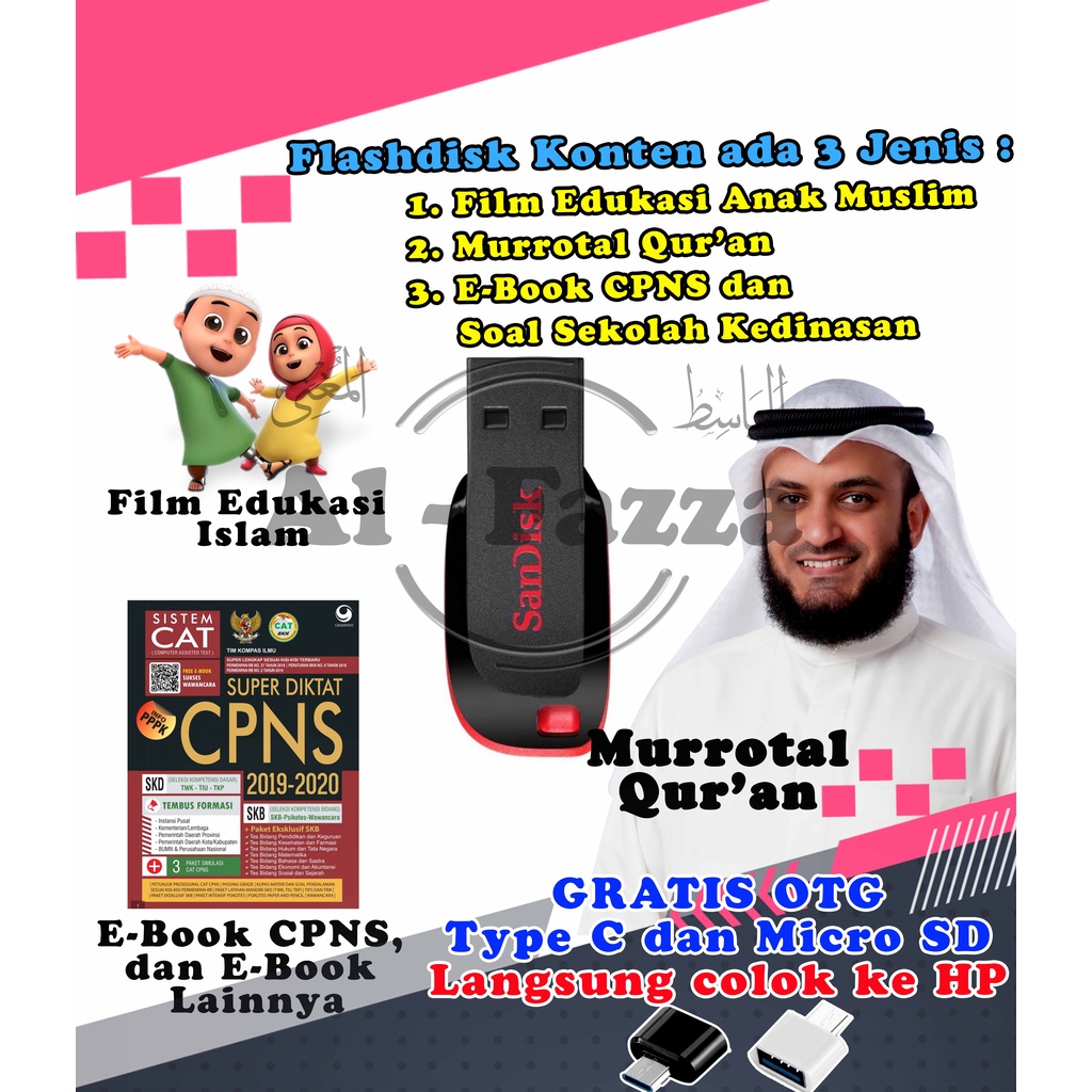 Flashdisk Murotal, Edukasi Anak Muslim, E-Book