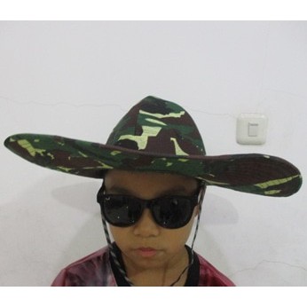 Topi Cowboy Koboy Koboi Loreng Anak &amp; Dewasa/Topi Mancing Anti Silau