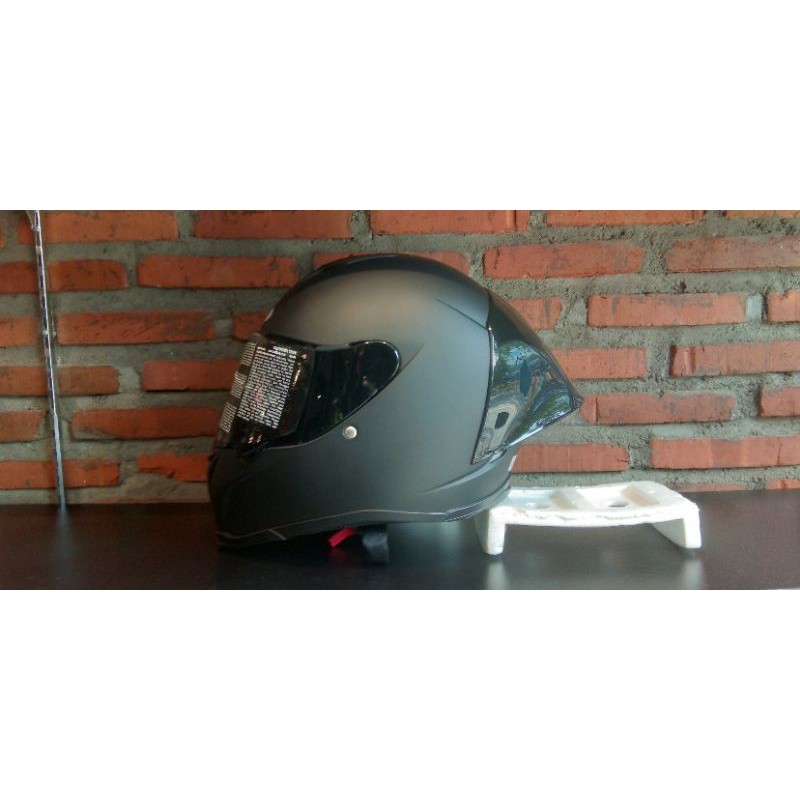 HELM ZEUS ZS822 ZS 822 MATT BLACK PLUS SPOILER ORI-Plus spoiler black