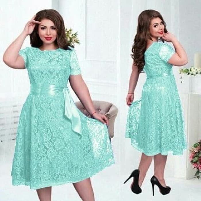 PROMO MINI DRESS BRUKAT JUMBO GAUN PESTA BRUKAT MELLY JUMBO MasDonaShop