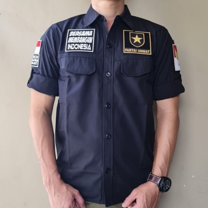 Kemeja tactical partai Ummat baju tactical partai Ummat kemeja partai Ummat seragam tactical partai 