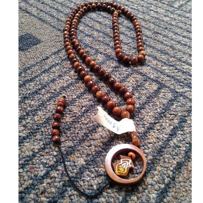 tasbih kokka bulat ± 10 mm ( 10mm ) butir bulan terompah