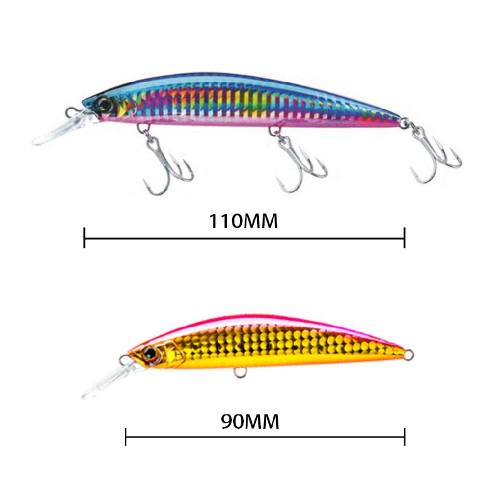 TOP 27g/90mm 37g/110mm Fish Hooks Pesca Issen Long Casting Lure Minnow Baits Crankbaits Sinking Stream Bait Striped bass Multicolor Minnow Lures