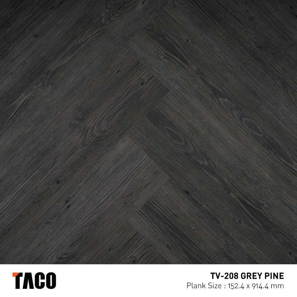 TACO VYNIL 2 MM TV208 GREY PINE / LANTAI VINYL KAYU / JUAL VINYL TACO BEKASI / LANTAI VINYL MURAH