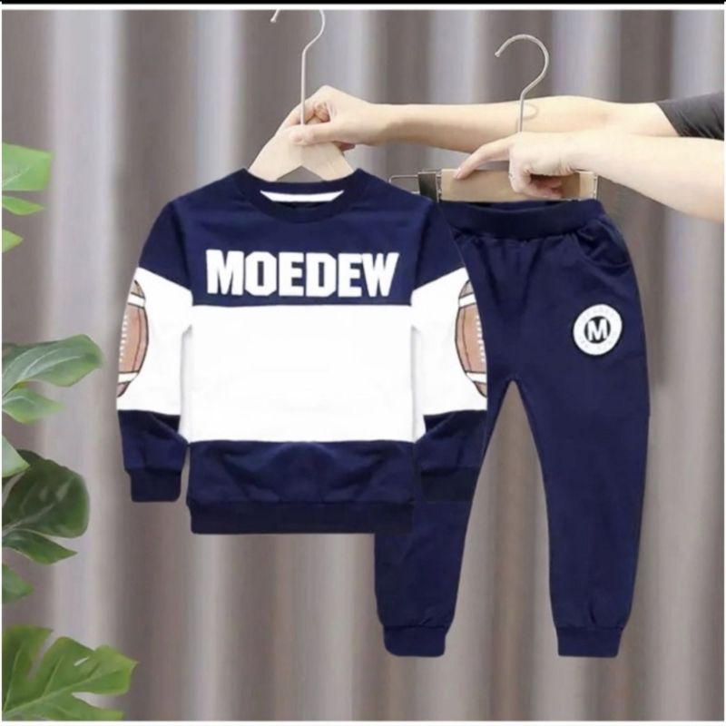 SETELAN SWEATER TERBARU /SET JAKET ANAK MOTIF MOEDEW UMUR 1-5 THN