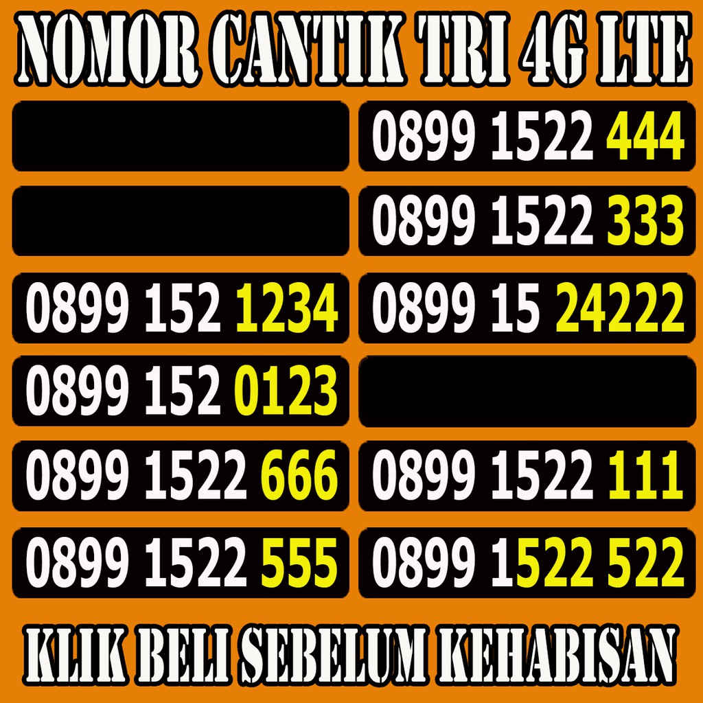 Nomor Cantik Tri Temukan Harga Dan Penawaran Kartu Perdana Online