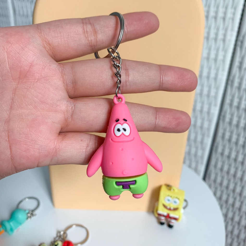 GANTUNGAN KUNCI SPONGEBOB LUCU LENGKAP SEDIA 4 KARAKTER SQUIDWARD MR CRAM PATRICK HARGA TERMURAH IMPORT QUALITY