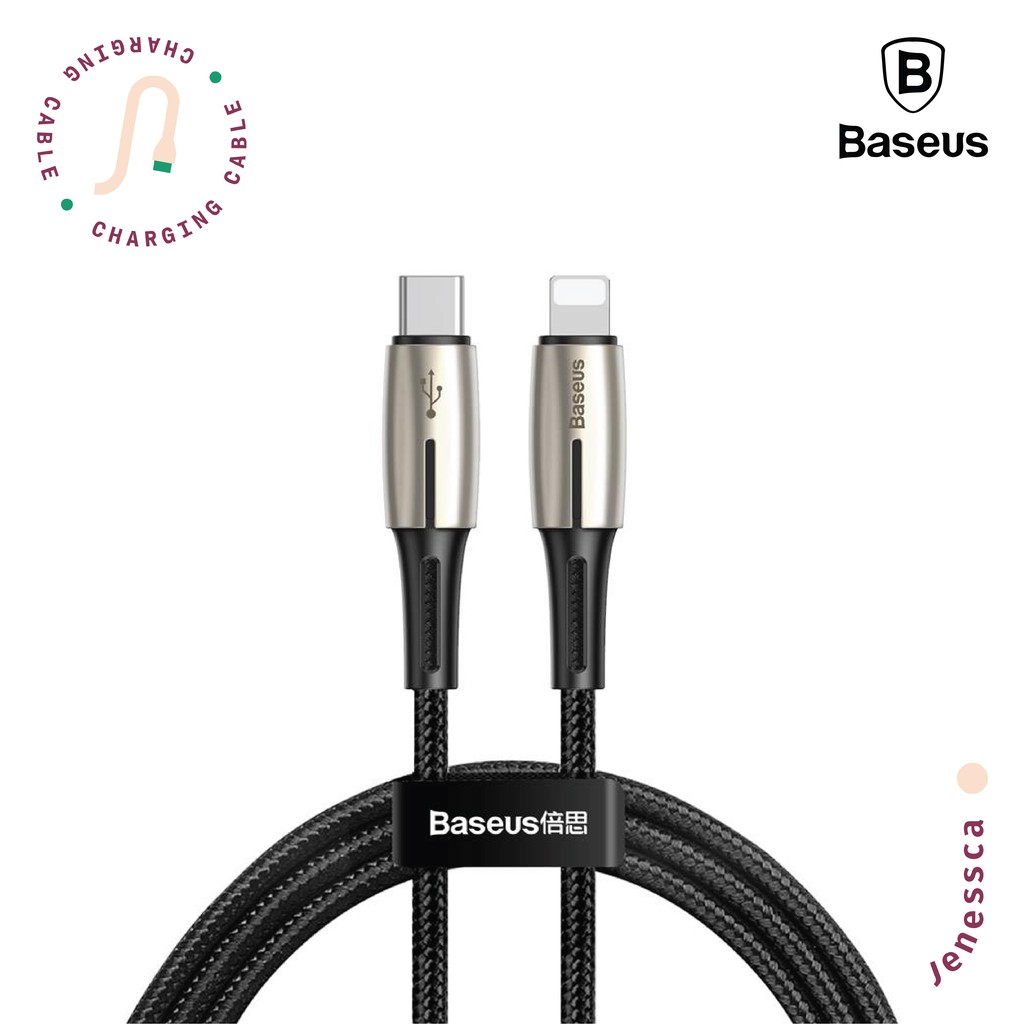 Baseus Waterdrop PD Type C To Lightning Cable Kabel Data PD Fast Charging 18W