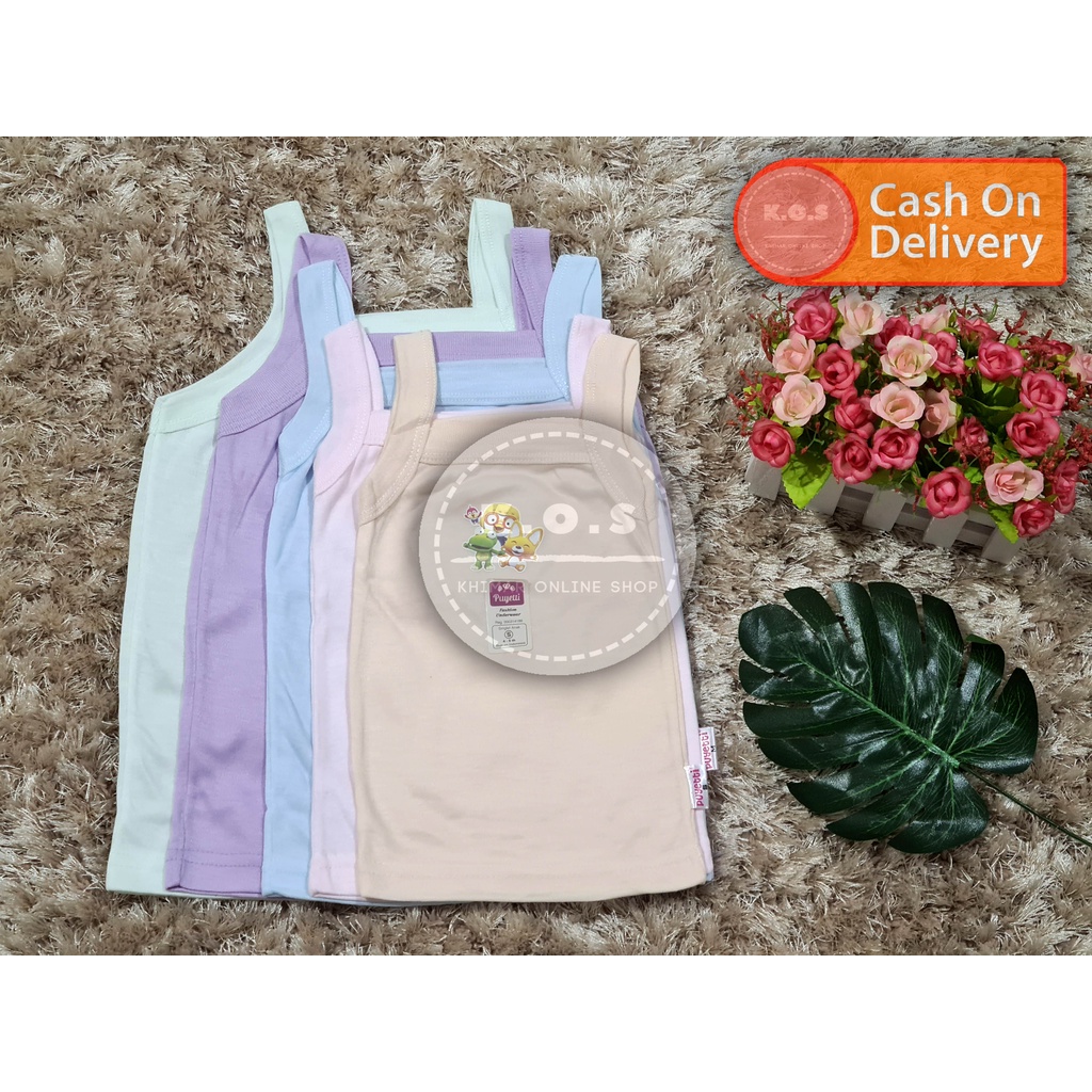 Kaos dalam singlet warna anak perempuan