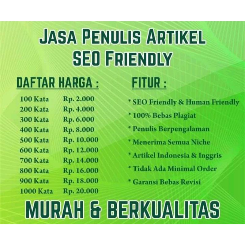 JASA TULIS ARTIKEL